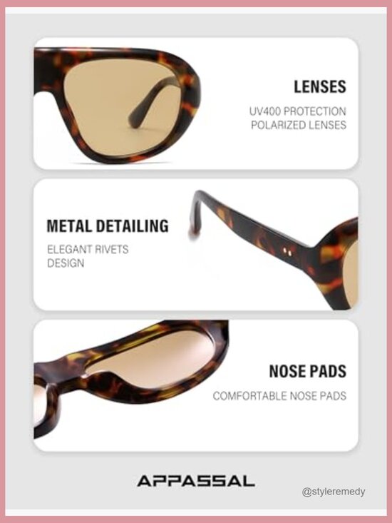 Oversized Polarized Aviator Sunglasses UV400 Protection Retro Vintage main image 6